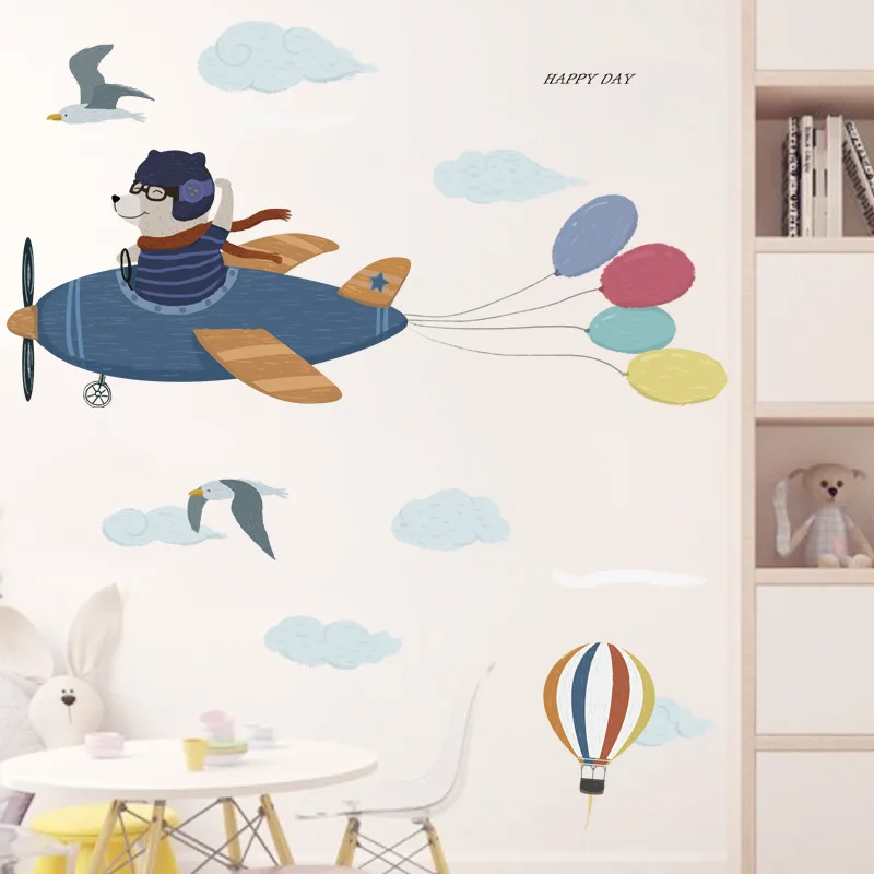 Cartoon Wall Stickers Bear Flying Bedroom Children's Room Kindergarten Background Decoration Self Adhesive Wallpaper
Cartoon Wall Stickers Bear Flying Bedroom Children's Room Kindergarten Background Decoration Self Adhesive Wallpaper