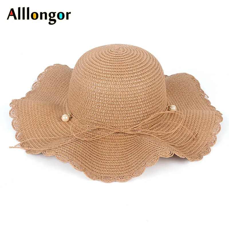New 2020 Straw hats Women Summer Bow Pearl Wave Wide Brim chapeu pescador femme Beach Sun Hat summer cap sombrero mujer playa
New 2020 Straw hats Women Summer Bow Pearl Wave Wide Brim chapeu pescador femme Beach Sun Hat summer cap sombrero mujer playa