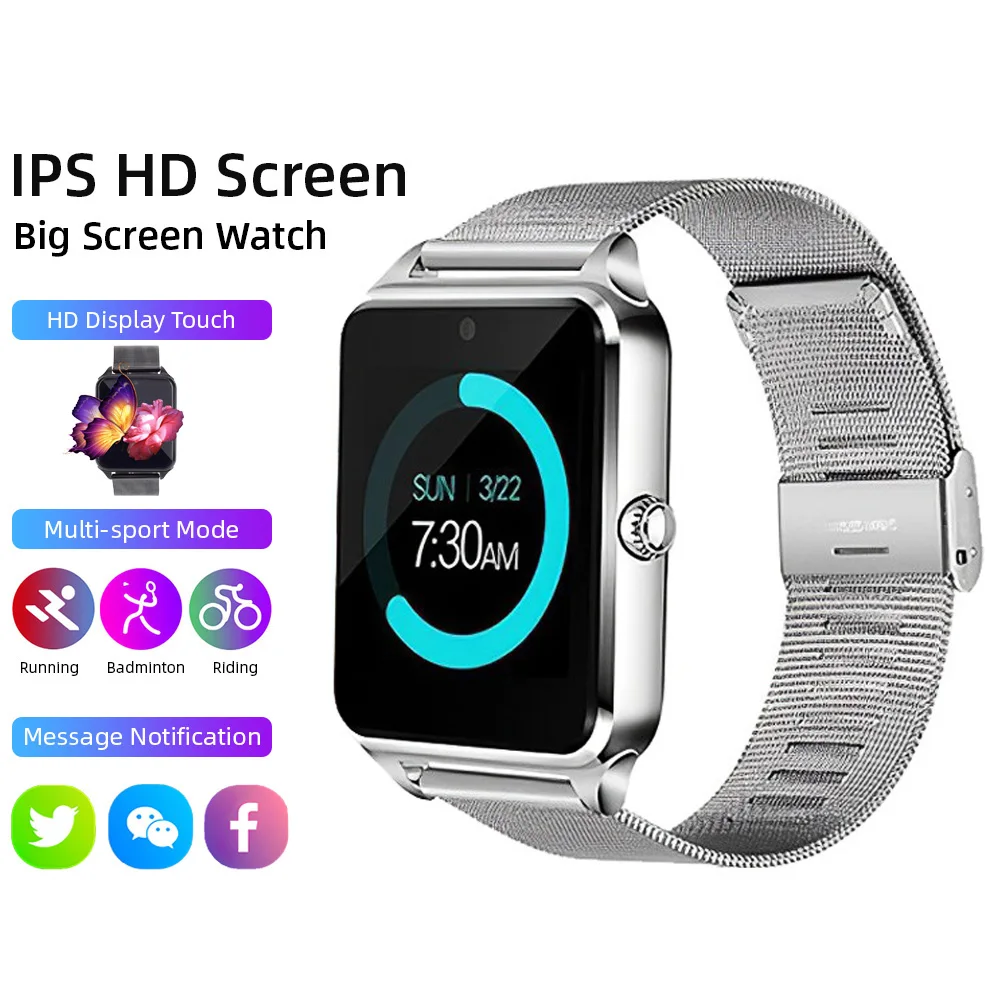 Handsfree Smartwatch Men Women Smart Watch 2020 SIM Bluetooth LCD Touch IOS Android Steel Sleep Monitor Fitness Sport Step Count
Handsfree Smartwatch Men Women Smart Watch 2020 SIM Bluetooth LCD Touch IOS Android Steel Sleep Monitor Fitness Sport Step Count