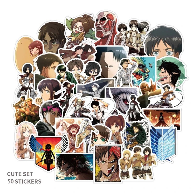 C487 50pcs Anime Attacking Giant Stickers Waterproof Skateboard Travel Decals Motorcycles Phone Laptop Luggage Stickers
C487 50pcs Anime Attacking Giant Stickers Waterproof Skateboard Travel Decals Motorcycles Phone Laptop Luggage Stickers