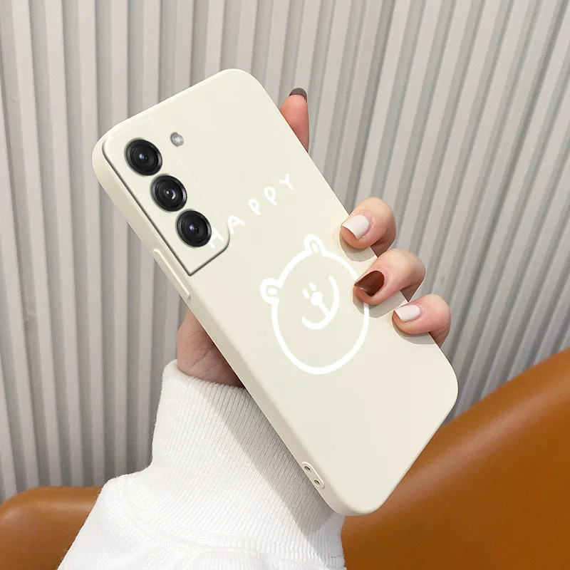 Квадратный мягкий чехол Snot Bear для Samsung Galaxy S21 S20 FE S10 Ultra Plus S10e Note 20 ultra 10 9 силиконовый