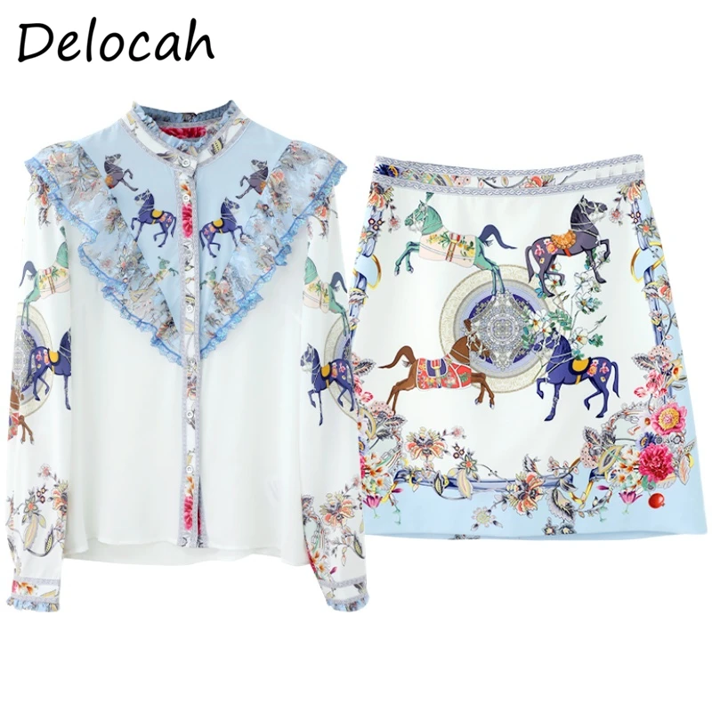 Delocah Women Summer Fashion RunwaySkirt Set Lantern Sleeve Ruffles Loose Blouses + High Waist Print Skirts 2 TwoPiecesSuits
Delocah Women Summer Fashion RunwaySkirt Set Lantern Sleeve Ruffles Loose Blouses + High Waist Print Skirts 2 TwoPiecesSuits