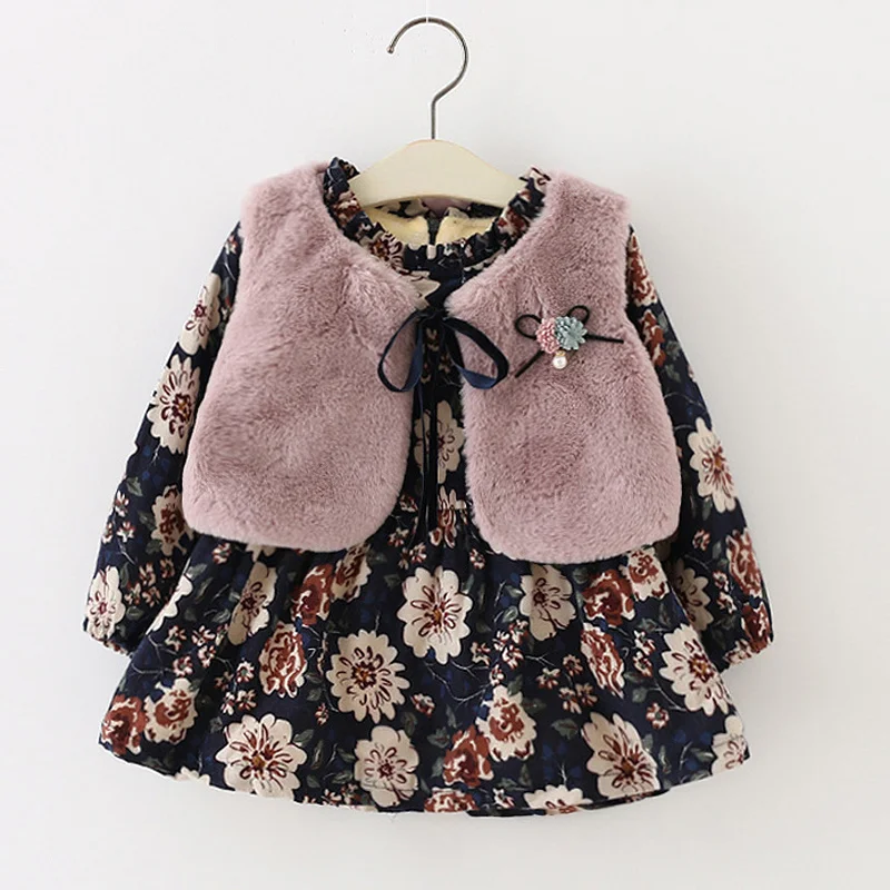 Girls Suit Children's Clothing Autumn and Winter Fur Vest+princess Party Flowers Velvet Dress 2pcs Warm Baby Kids Girl Clothes
Girls Suit Children's Clothing Autumn and Winter Fur Vest+princess Party Flowers Velvet Dress 2pcs Warm Baby Kids Girl Clothes