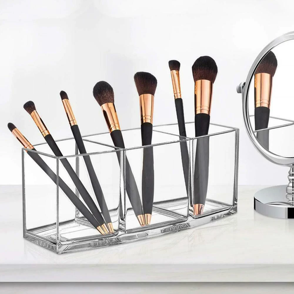 3 Holes Transparent Cosmetic Brush Storage Box Lipsticks Acrylic Holder Durable Jewelry Desk Box Container Makeup Organizers
3 Holes Transparent Cosmetic Brush Storage Box Lipsticks Acrylic Holder Durable Jewelry Desk Box Container Makeup Organizers