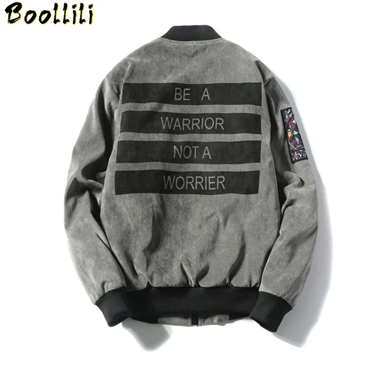 

Black Loose Boollili Bomber Jackets Men Coat Corduroy College Jacket Bombers Homme Wind breaker Thin Spring Men's Pilot Jacket