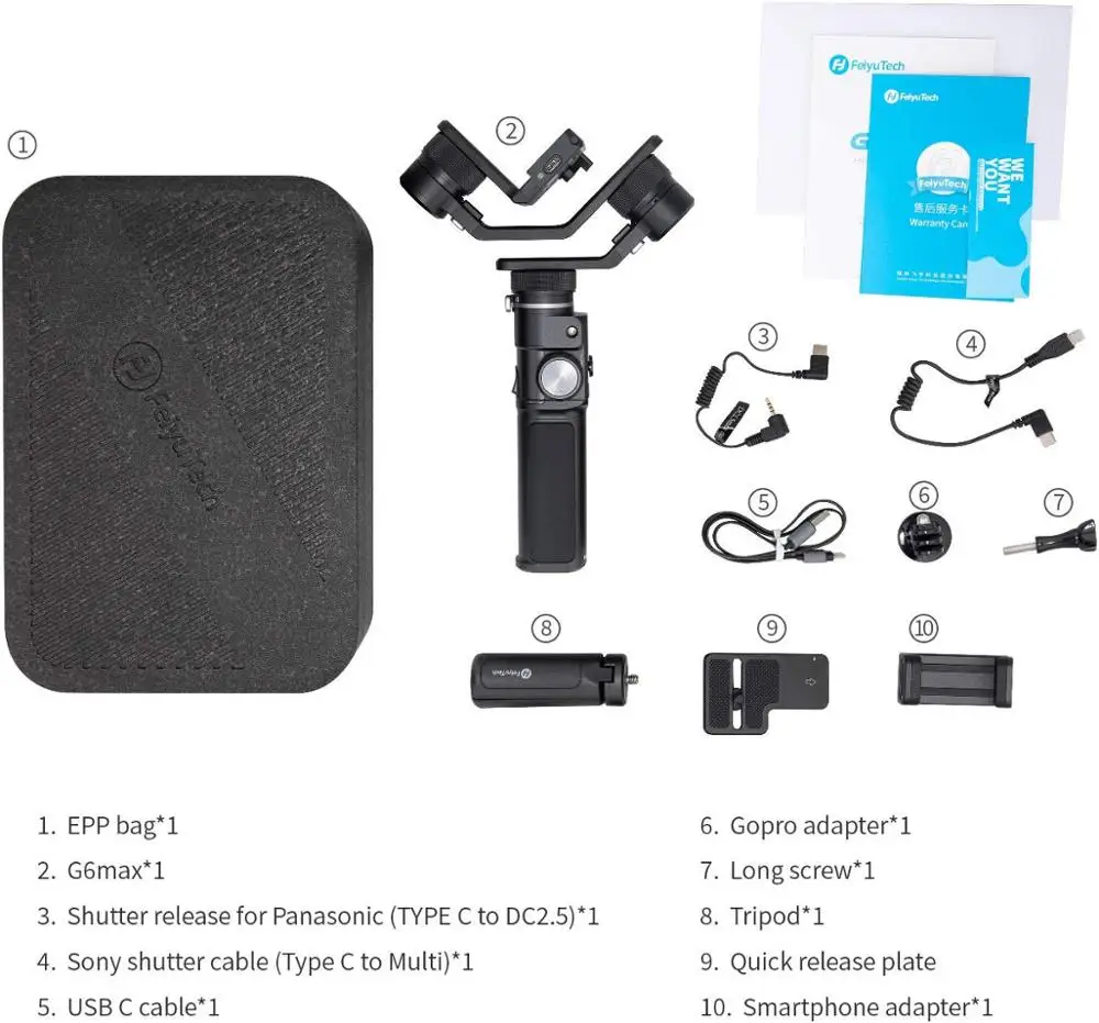Feiyu G6 Max Gimbal Stabilizer Handheld For Mirrorless Camera Pocket Camera GoPro Hero/8/7/6/5 stabilisateur Smartphone/G6 PLUS
Feiyu G6 Max Gimbal Stabilizer Handheld For Mirrorless Camera Pocket Camera GoPro Hero/8/7/6/5 stabilisateur Smartphone/G6 PLUS