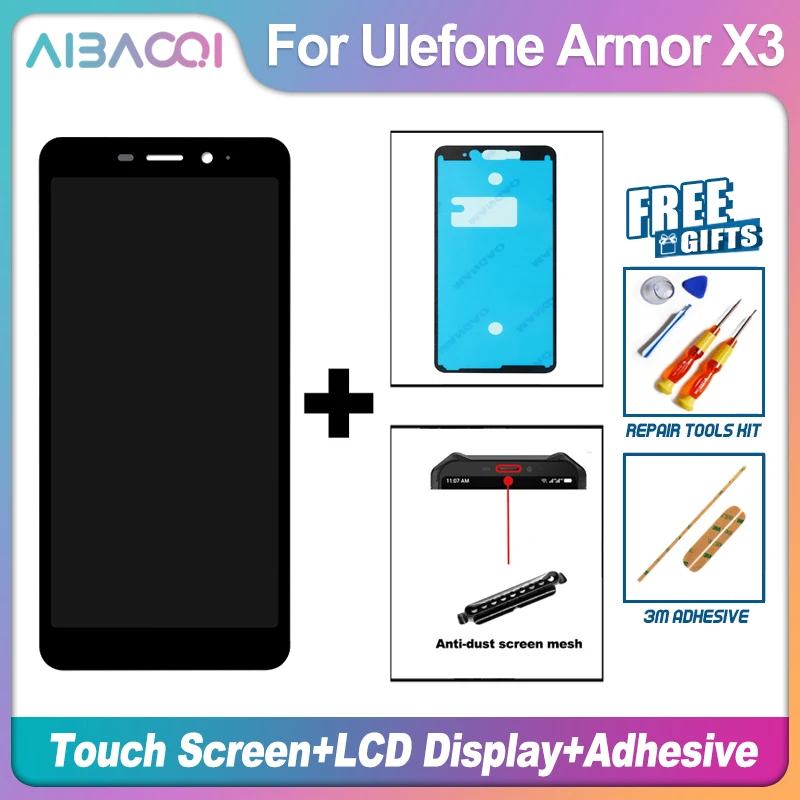 AiBaoQi Brand New Touch Screen+LCD Display Assembly Replacement For Ulefone Armor X3 X5 X5 Pro X6 X7 X7 Pro X8 Phone
AiBaoQi Brand New Touch Screen+LCD Display Assembly Replacement For Ulefone Armor X3 X5 X5 Pro X6 X7 X7 Pro X8 Phone