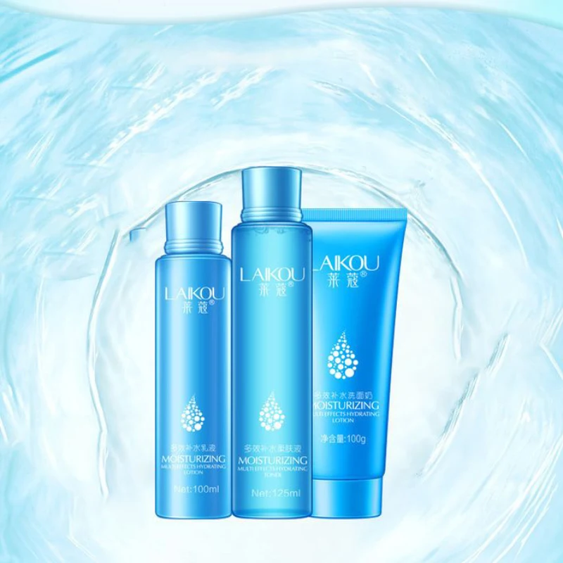 LAIKOU 3Pcs Hydration Daily Face Skin Care Set Moisturizing Facial Cleanser Cream Toner Oil-control Shrink Pores Face Care
LAIKOU 3Pcs Hydration Daily Face Skin Care Set Moisturizing Facial Cleanser Cream Toner Oil-control Shrink Pores Face Care