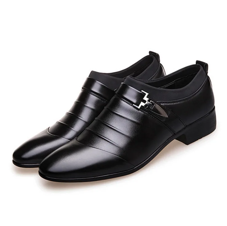 New British Men's Slip On Split Leather Pointed Toe Men Dress Shoes Business Wedding Oxfords Formal Shoes For Male 2020 38-48
New British Men's Slip On Split Leather Pointed Toe Men Dress Shoes Business Wedding Oxfords Formal Shoes For Male 2020 38-48