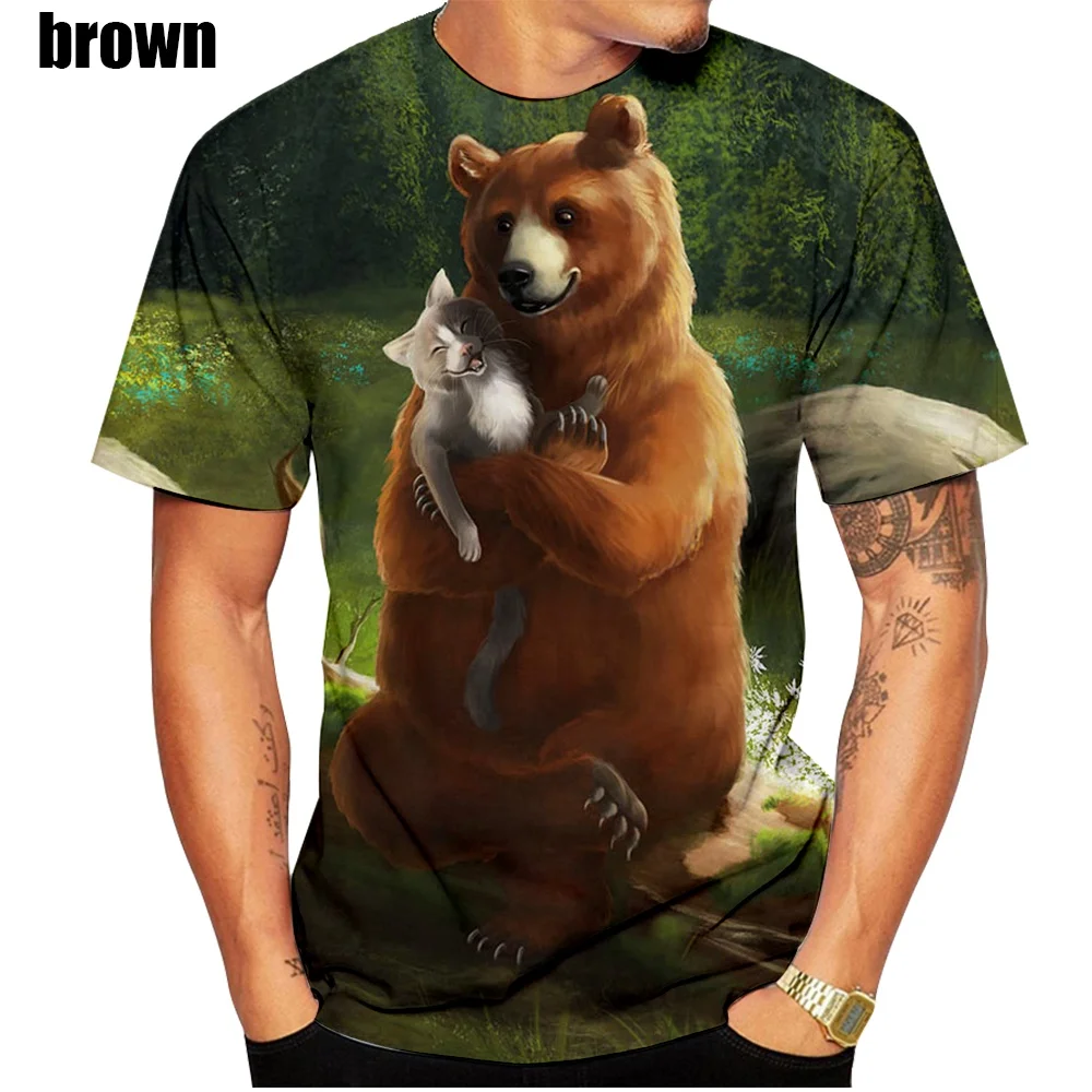 2021 New Fashion 3D-printed Animal Bear T-shirt Fashion Bear T-shirt Casual Summer Cool Short Sleeve Top
2021 New Fashion 3D-printed Animal Bear T-shirt Fashion Bear T-shirt Casual Summer Cool Short Sleeve Top