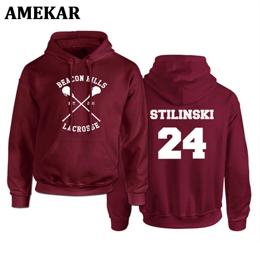 Teen Wolf Hoodie Men Stilinski 24 Lahey McCall Pullover Sweatshirt Male Print Red Hooded Mens Hoodies Hip Hop Hoddies Streetwear
Teen Wolf Hoodie Men Stilinski 24 Lahey McCall Pullover Sweatshirt Male Print Red Hooded Mens Hoodies Hip Hop Hoddies Streetwear