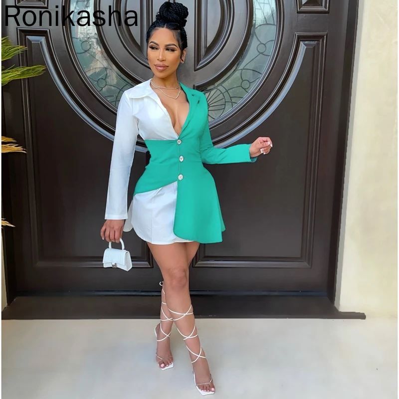 Ronikasha Women Shirt Dresses Button Down Long Sleeve Color Block Irregular Hem Blouse Tops Mini Dress Tunic
Ronikasha Women Shirt Dresses Button Down Long Sleeve Color Block Irregular Hem Blouse Tops Mini Dress Tunic