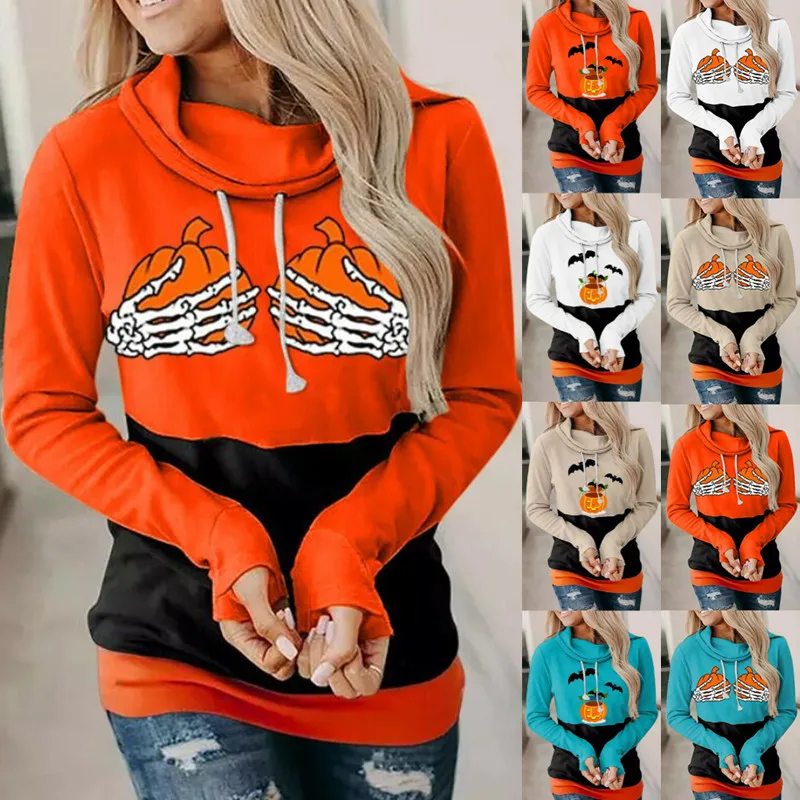 Funny Pumpkin Skull Paw Print Hoodies Women Sweatshirts Halloween Loose Autumn Pullovers O Neck Long Sleeve Fashion
Funny Pumpkin Skull Paw Print Hoodies Women Sweatshirts Halloween Loose Autumn Pullovers O Neck Long Sleeve Fashion