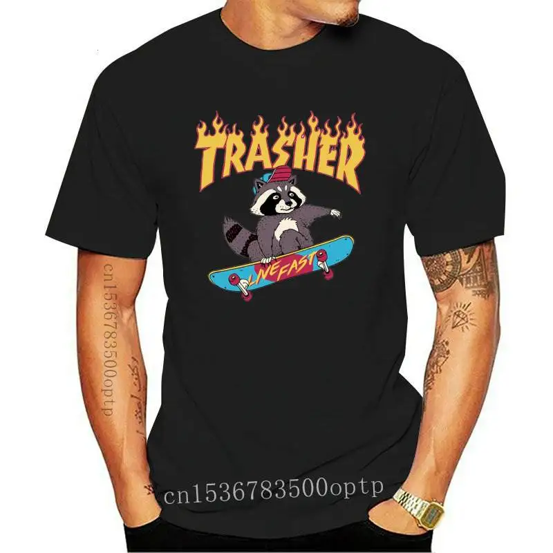 New Novelty Casual Hip-hop Trasher Men T-Shirt Fashion Trash Racoon Cartoon Live Fast Printed Hipster Tshirts unisex streetwear
New Novelty Casual Hip-hop Trasher Men T-Shirt Fashion Trash Racoon Cartoon Live Fast Printed Hipster Tshirts unisex streetwear