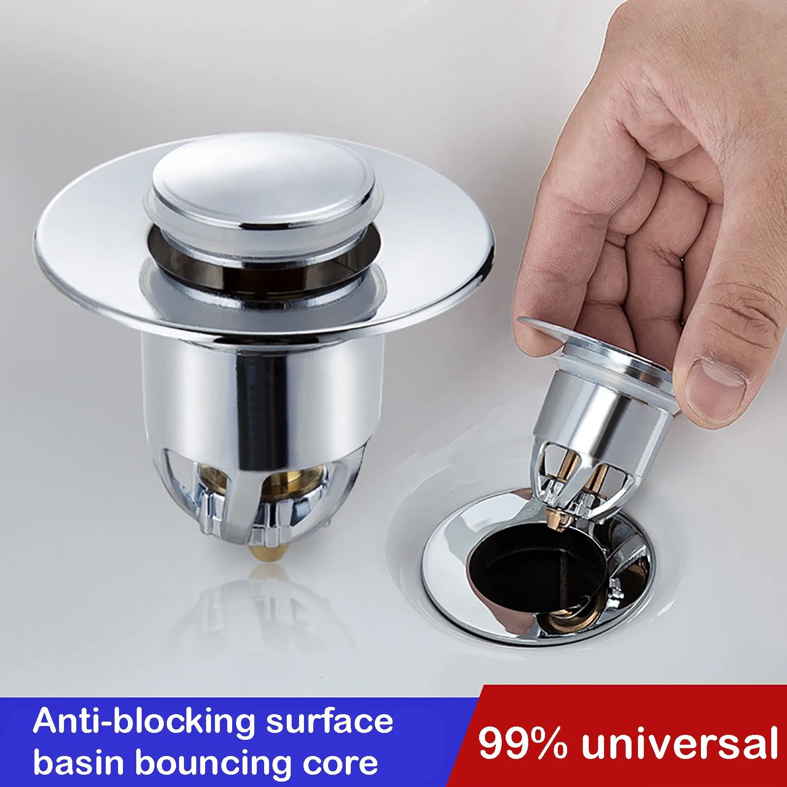 Zezzo Universal Bounce Core Basin Pop-up Drain Filter Shower Sink Strainer Plug Hair Catcher Bath Stopper Kitchen Accessories
Zezzo Universal Bounce Core Basin Pop-up Drain Filter Shower Sink Strainer Plug Hair Catcher Bath Stopper Kitchen Accessories