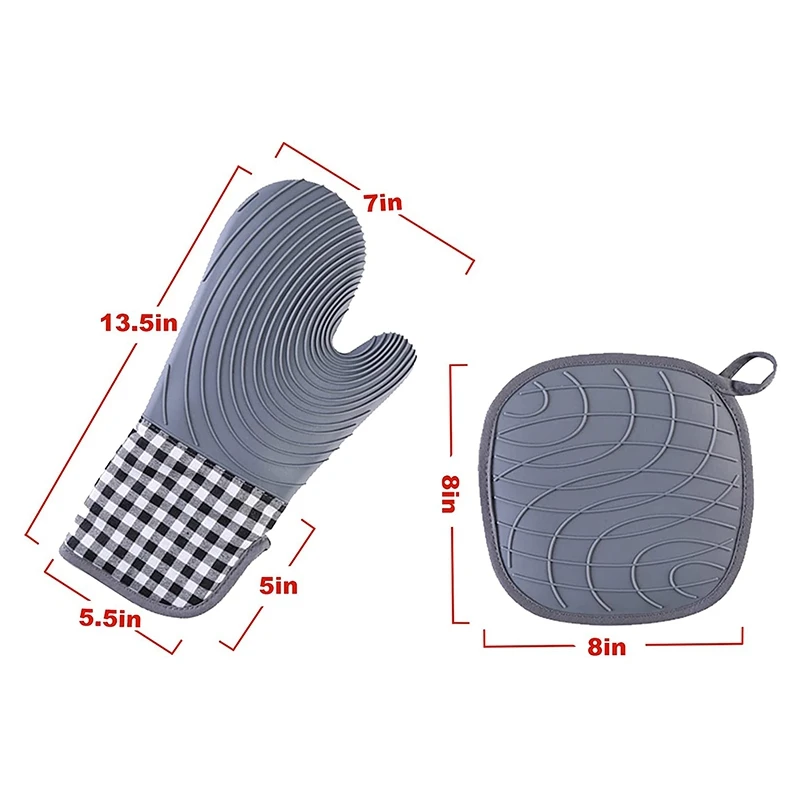 Oven Mitts and Pot Holders Sets,No-Slip and Thick,Oven Gloves and Pot Holders Mitts Pad for Kitchen Cooking Baking,Etc
Oven Mitts and Pot Holders Sets,No-Slip and Thick,Oven Gloves and Pot Holders Mitts Pad for Kitchen Cooking Baking,Etc