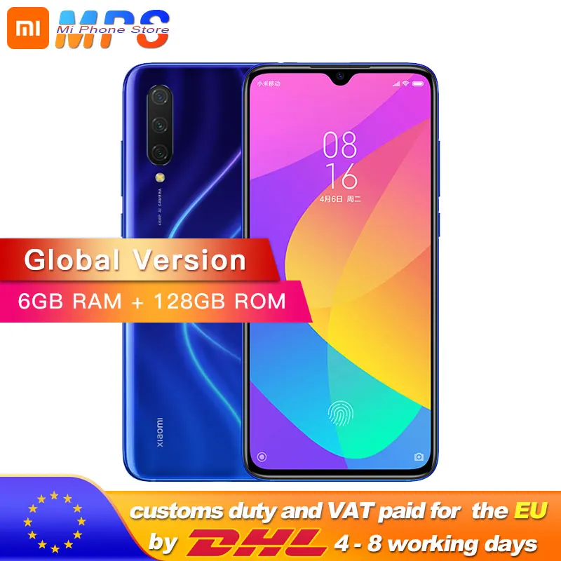Глобальная версия Xiaomi Mi 9 Lite 128GB 6GB мобильный телефон Snapdragon 710 48MP Тройная камера 32MP