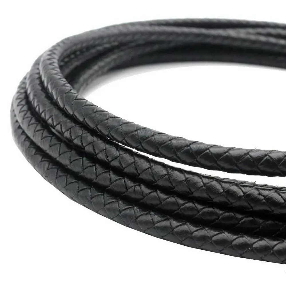 1 Yard 6mm Diameter Round Black Woven Braided Leather Bolo Cord, for DIY Bracelet Necklace Jewelry Making Leather Craft
1 Yard 6mm Diameter Round Black Woven Braided Leather Bolo Cord, for DIY Bracelet Necklace Jewelry Making Leather Craft