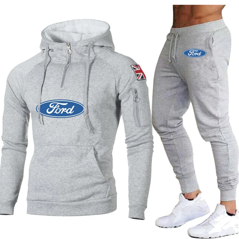 Мужской костюм из 2 предметов, хлопковый однотонный костюм с принтом логотипа Ford Car, весна-осень
Мужской костюм из 2 предметов, хлопковый однотонный костюм с принтом логотипа Ford Car, весна-осень