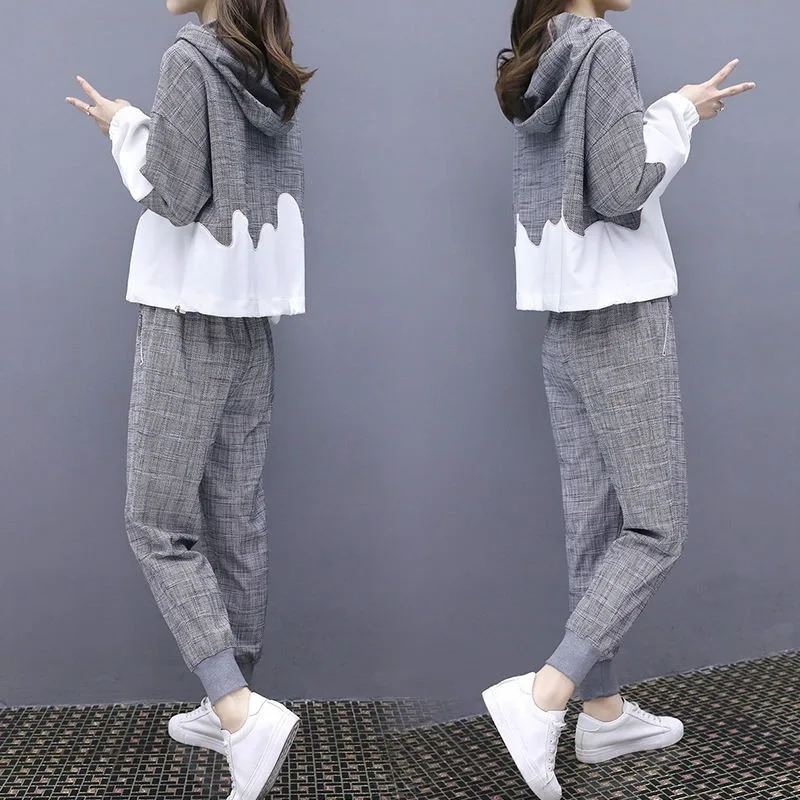 2021 Spring Autumn New Women Fashion Color Matching Sports Suit Long Sleeve Hooded Top + High Waisted Pants Two-piece Set Y657
2021 Spring Autumn New Women Fashion Color Matching Sports Suit Long Sleeve Hooded Top + High Waisted Pants Two-piece Set Y657