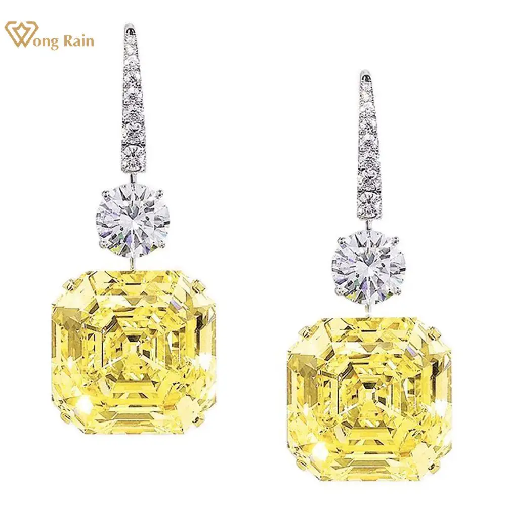Wong Rain 925 Sterling Silver Asscher Created Moissanite Citrine Gemstone Drop Dangle Earrings Engagement Wedding Fine Jewelry
Wong Rain 925 Sterling Silver Asscher Created Moissanite Citrine Gemstone Drop Dangle Earrings Engagement Wedding Fine Jewelry