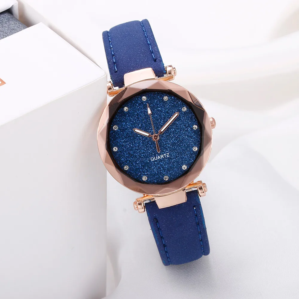 

Ladies Rose Gold Quartz Watch Female Belt Watch Fashion Korean Rhinestone Ladies Business Watch Rose Gold Watch Women ساعة رياضي