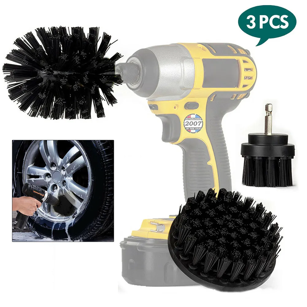 3Pcs 2/3.5/4'' Drill Brush Electric Scrubber Brush Kit Plastic Round Cleaning Brush For Carpet Glass Car Tires Nylon Brushes
3Pcs 2/3.5/4'' Drill Brush Electric Scrubber Brush Kit Plastic Round Cleaning Brush For Carpet Glass Car Tires Nylon Brushes