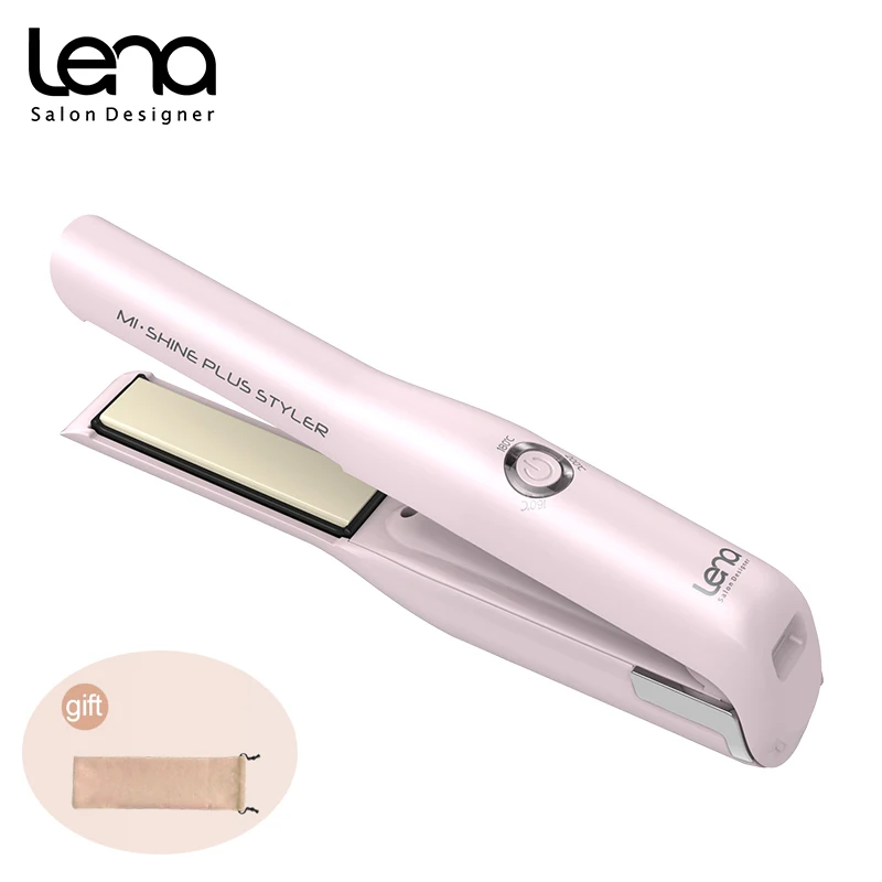 

LENA Mini Wireless Hair Straightener USB Charging Hair Curling Iron Negative Ion Portable Curler Styling Tool