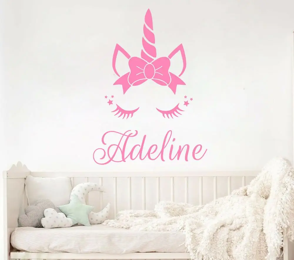 Unicorn Head Wall Decals Custom Baby Name Nursery Baby Girls Room Decor Wall Decal Vinyl Home Bedroom Decoration Mural Z698
Unicorn Head Wall Decals Custom Baby Name Nursery Baby Girls Room Decor Wall Decal Vinyl Home Bedroom Decoration Mural Z698
