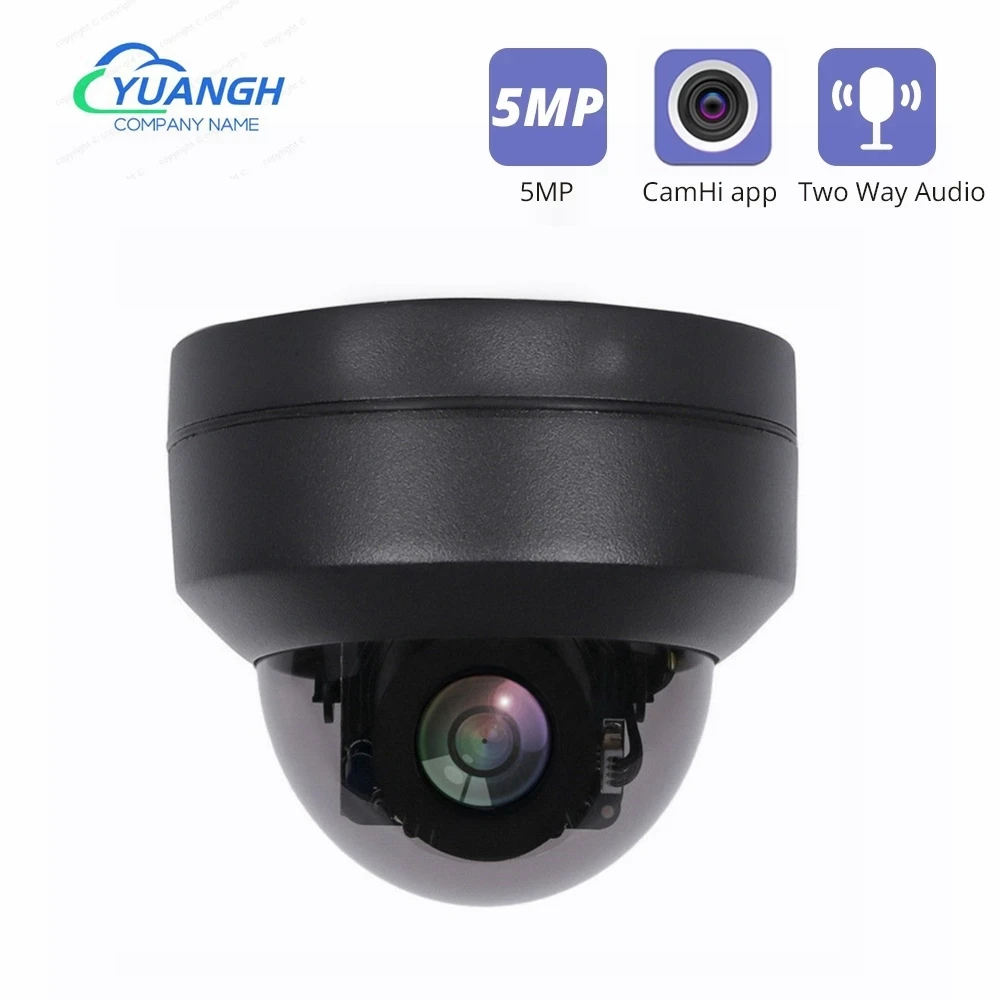 5MP Surveillance PTZ IP Camera POE Two Ways Audio Waterproof IR Night Vision Mini Speed Dome Outdoor CCTV Camera CAMhi APP
5MP Surveillance PTZ IP Camera POE Two Ways Audio Waterproof IR Night Vision Mini Speed Dome Outdoor CCTV Camera CAMhi APP