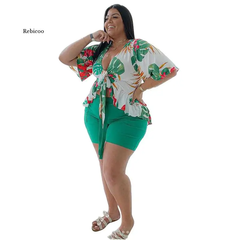 Casual Women Bohemian Style Two Piece Sets Plus Size 2021 Spring V-neck Butterfly Sleeve Lace-Up Tops High Waist Pants Outfits
Casual Women Bohemian Style Two Piece Sets Plus Size 2021 Spring V-neck Butterfly Sleeve Lace-Up Tops High Waist Pants Outfits