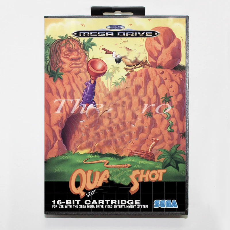 QuakShot с коробкой для 16 бит MD видео карточная игра Sega игры Mega Drive/Genesis|Картриджи| |