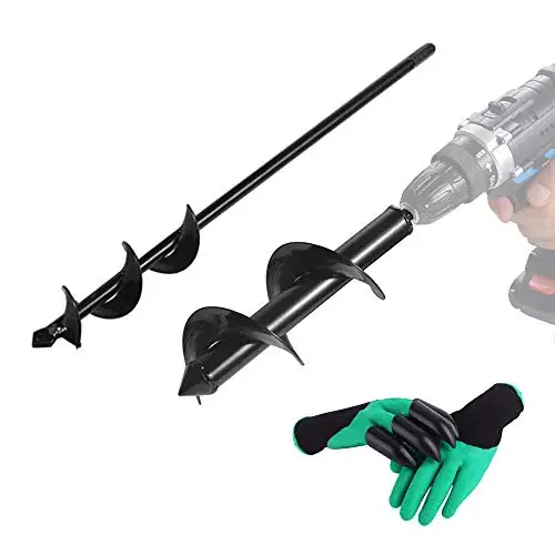 2 Pack Auger Drill Bit Set, Easy Planter Garden Auger with Garden Gloves 1.5717.7in& 3.1511.8in -fits Any 3/8-inch Drill
2 Pack Auger Drill Bit Set, Easy Planter Garden Auger with Garden Gloves 1.5717.7in& 3.1511.8in -fits Any 3/8-inch Drill