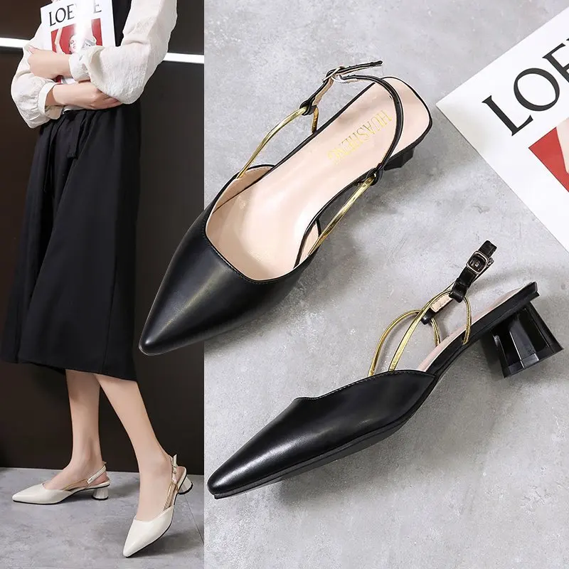 High Heels Women's Thick Heels 2021 Summer New Pointed Temperament Single Shoes Fashion Sandals Women
High Heels Women's Thick Heels 2021 Summer New Pointed Temperament Single Shoes Fashion Sandals Women