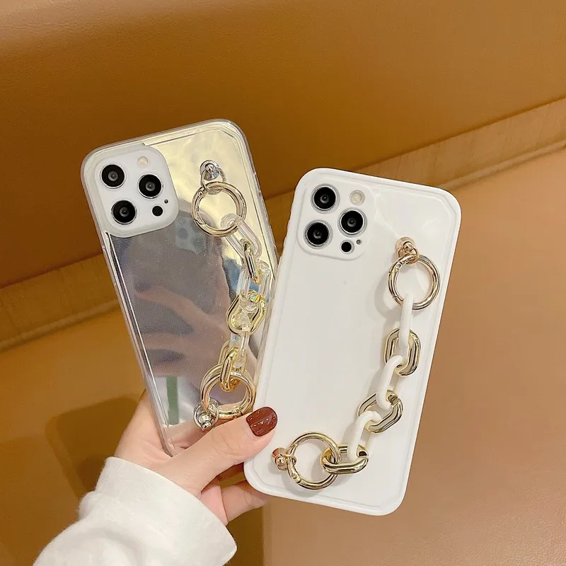 Luxury love side mirror milk white chain anti-fall and anti-slipcase For iphone 12 mini X Xr XS 11 pro Max 7 8 plus Back cover
Luxury love side mirror milk white chain anti-fall and anti-slipcase For iphone 12 mini X Xr XS 11 pro Max 7 8 plus Back cover