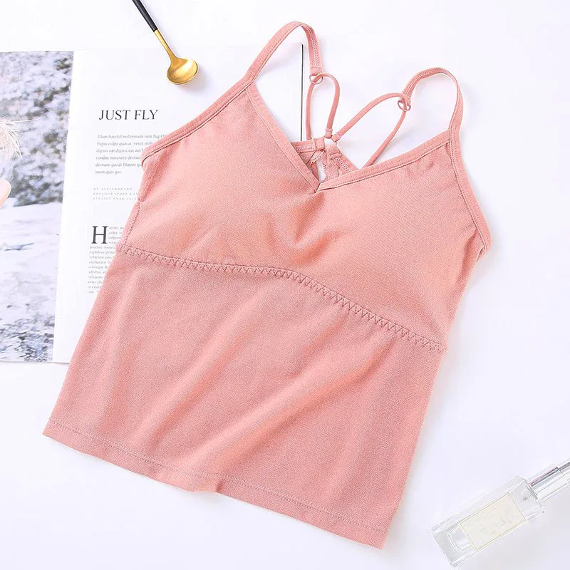 Women Comfortable Sling Beauty Back Sexy Bottoming Anti-light Solid Color Seamless Bra Vest
Women Comfortable Sling Beauty Back Sexy Bottoming Anti-light Solid Color Seamless Bra Vest