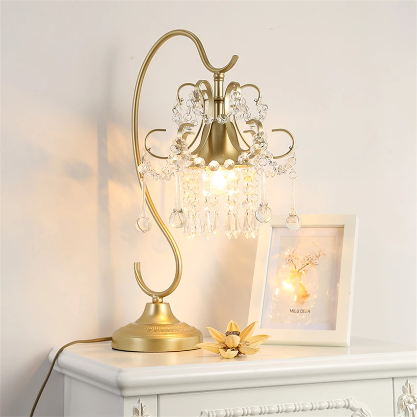 European-style French Luxury Crystal Table Lamps Living Room Bedroom Study Bedside Lamp Modern American Table Lights Fixtures
European-style French Luxury Crystal Table Lamps Living Room Bedroom Study Bedside Lamp Modern American Table Lights Fixtures