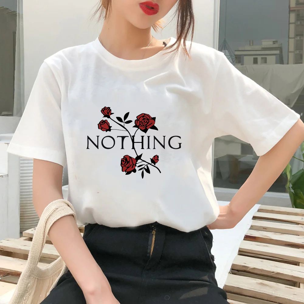 Creative Minimalism Woman T-shirt NOTHING Letter Printed Short Sleeve Clothes Breathable Fashion Popular Autumn Design Top
Creative Minimalism Woman T-shirt NOTHING Letter Printed Short Sleeve Clothes Breathable Fashion Popular Autumn Design Top