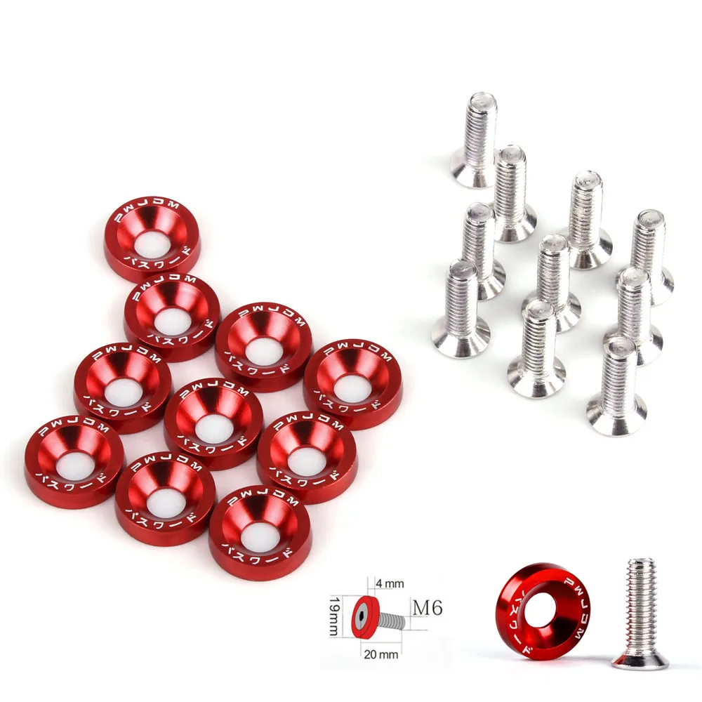 Aluminum 10Set M6X20 Car Modified Hex Fasteners Fender Washer JDM Bumper Engine Concave Screws Fender Washer License Plate Bolts
Aluminum 10Set M6X20 Car Modified Hex Fasteners Fender Washer JDM Bumper Engine Concave Screws Fender Washer License Plate Bolts