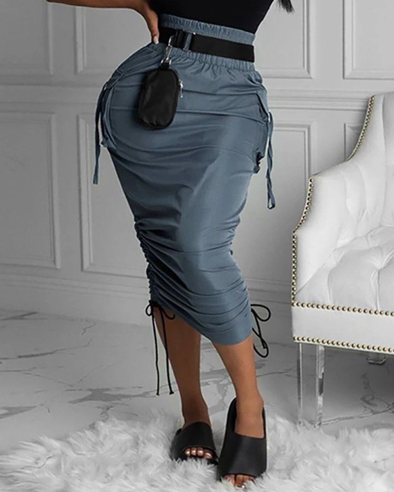 2021 Sexy Spring Autumn Women Solid Elegant Pocket Design Ruched Maxi Skirt Casual Cargo Skirts
2021 Sexy Spring Autumn Women Solid Elegant Pocket Design Ruched Maxi Skirt Casual Cargo Skirts