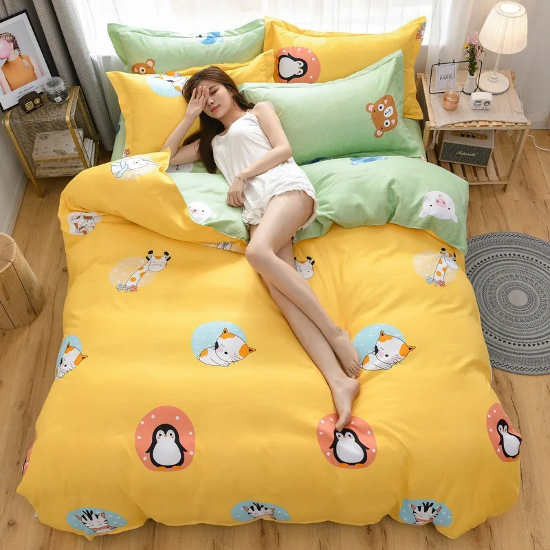 fashion bedding set Pure cotton A/B double-sided pattern Simplicity Bed sheet, quilt cover pillowcase
fashion bedding set Pure cotton A/B double-sided pattern Simplicity Bed sheet, quilt cover pillowcase