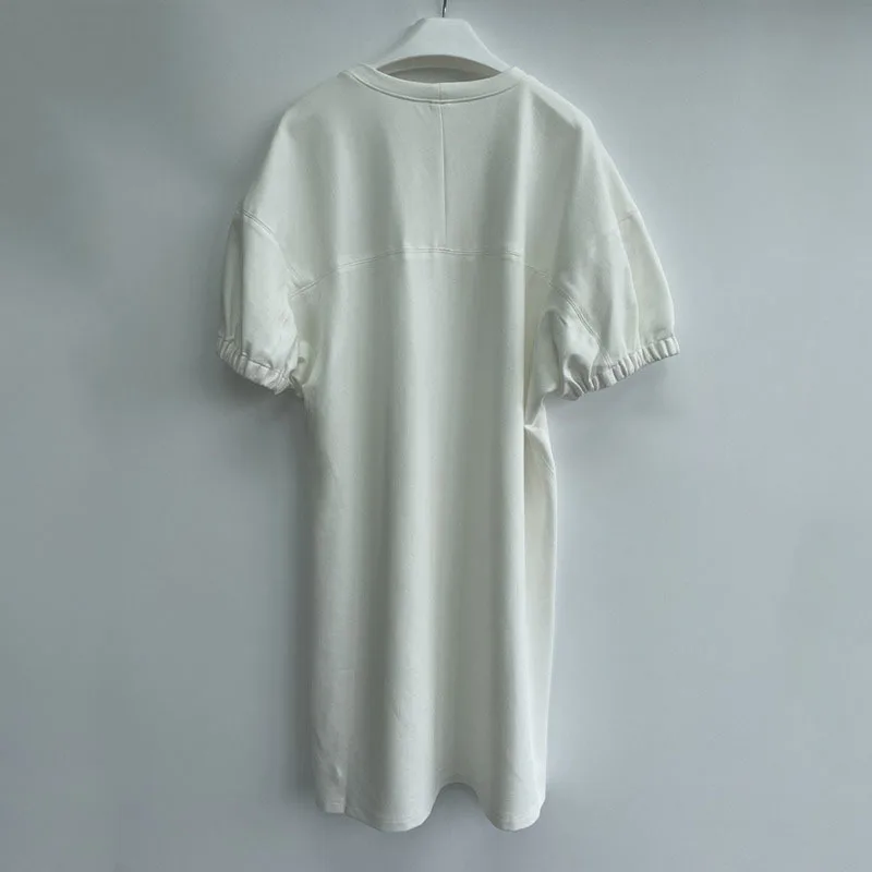 DEAT Women Solid Color Office Lady A-line High Waist Dress New Round Neck Short Puff Sleeve Loose Fashion Tide Summer 2021 7E405
DEAT Women Solid Color Office Lady A-line High Waist Dress New Round Neck Short Puff Sleeve Loose Fashion Tide Summer 2021 7E405