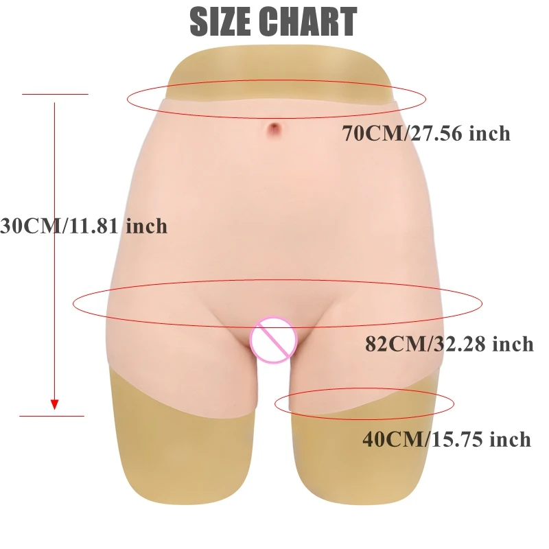 Силиконовые реалистичные вагинальные трусики 70 см Трансвестит киска штаны