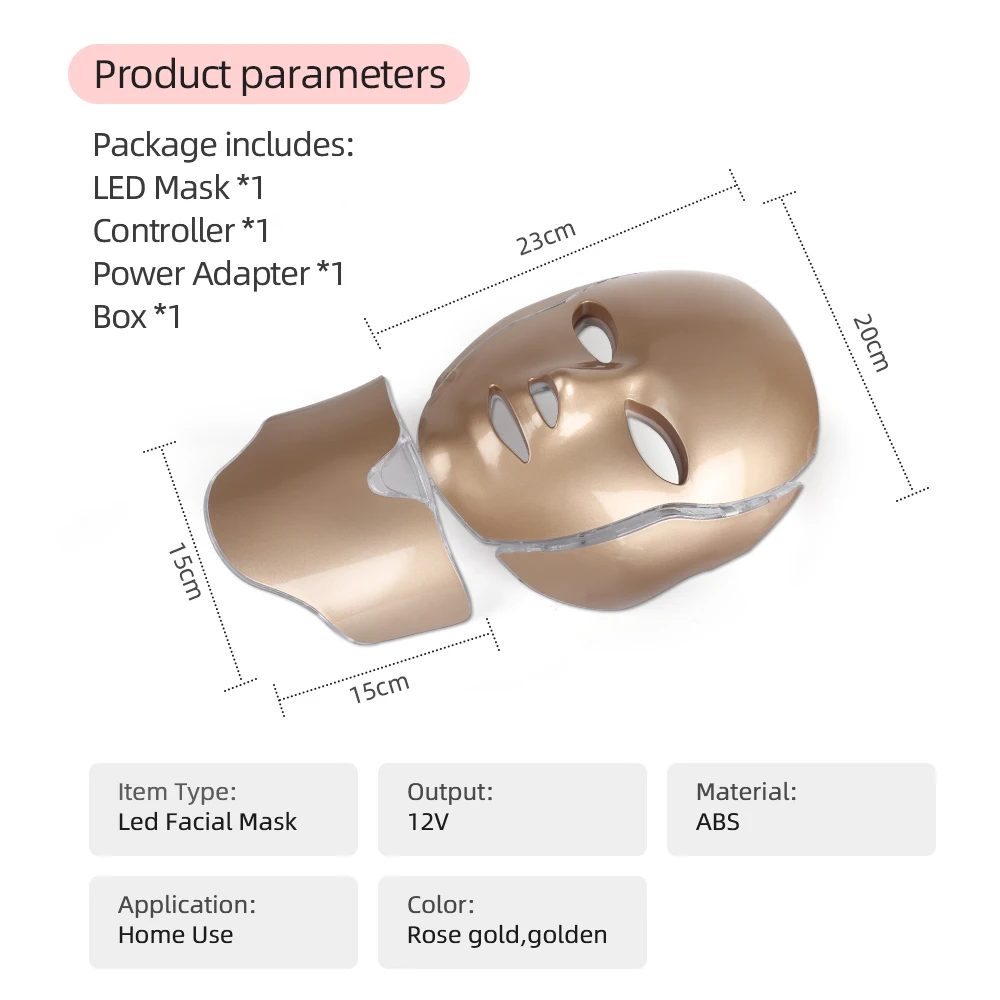 LED Facial Mask with Neck Box 7 Colors Skin Rejuvenation Anti-againg Whitening Skin Care Therapy Mask Face Care Beauty Device
LED Facial Mask with Neck Box 7 Colors Skin Rejuvenation Anti-againg Whitening Skin Care Therapy Mask Face Care Beauty Device