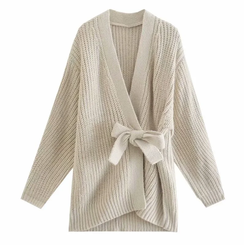Woman 2021 Autumn Traf Knit Cardigans Femme Long Sleeve Tops Winter Coats Loose Long Bow Chic Casual Sweaters
Woman 2021 Autumn Traf Knit Cardigans Femme Long Sleeve Tops Winter Coats Loose Long Bow Chic Casual Sweaters