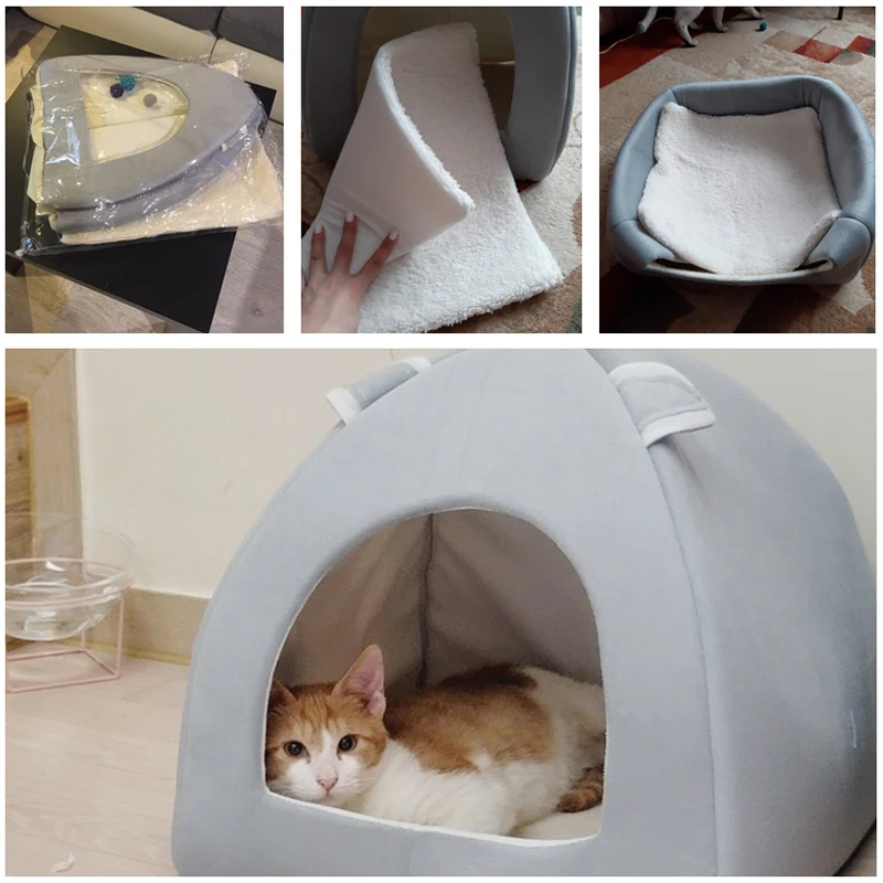 Cat Tent Nest Winter Cat Bed Foldable Indoor Cats Puppy Mascotas Casa Cave Pet House With Plush Soft Cushion
Cat Tent Nest Winter Cat Bed Foldable Indoor Cats Puppy Mascotas Casa Cave Pet House With Plush Soft Cushion
