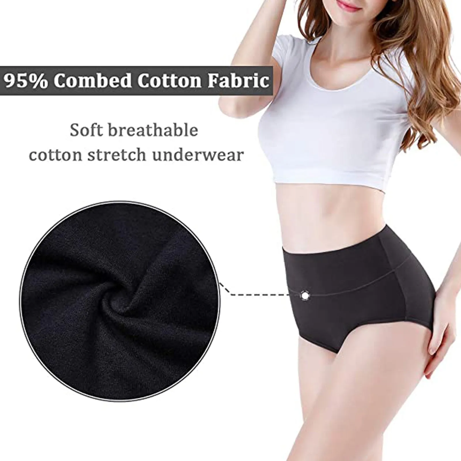 Women Underpants Sexy Hight Waist Shaped Cotton Elastic 5 Pc Solid Color Briefs Adults Panties Panties For Full Women
Women Underpants Sexy Hight Waist Shaped Cotton Elastic 5 Pc Solid Color Briefs Adults Panties Panties For Full Women
