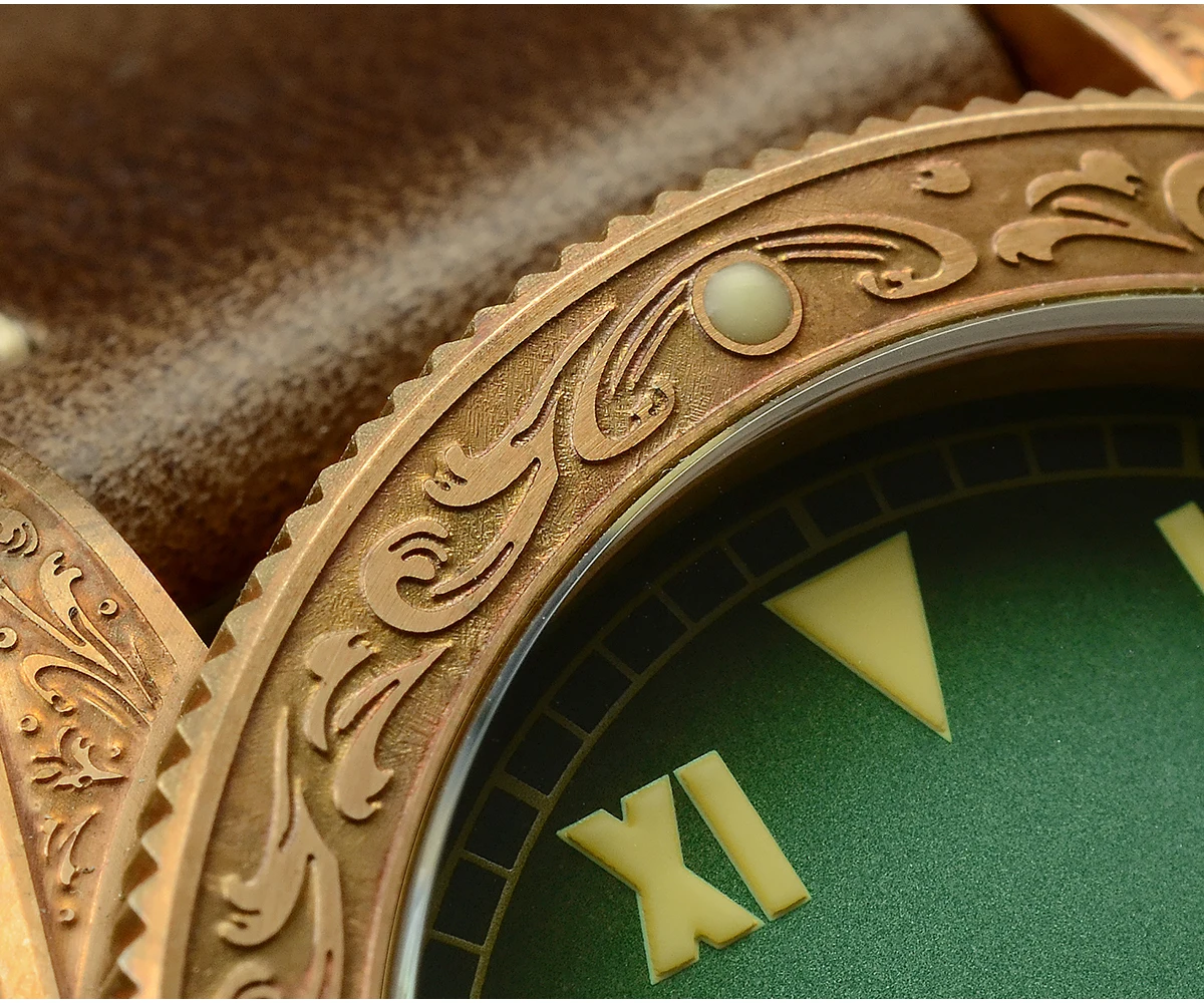 San Martin Retro Bronze Mens Watch Carved Traditional Pattern Mechanical Watches Unisex Luminous Water Resistant Sapphire Watch
San Martin Retro Bronze Mens Watch Carved Traditional Pattern Mechanical Watches Unisex Luminous Water Resistant Sapphire Watch