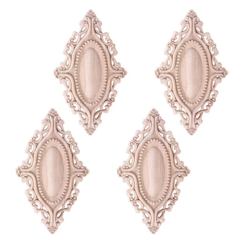 4pcs Wood Carved Onlay Applique Oval Carving Flower Unpainted Frame Furniture
4pcs Wood Carved Onlay Applique Oval Carving Flower Unpainted Frame Furniture