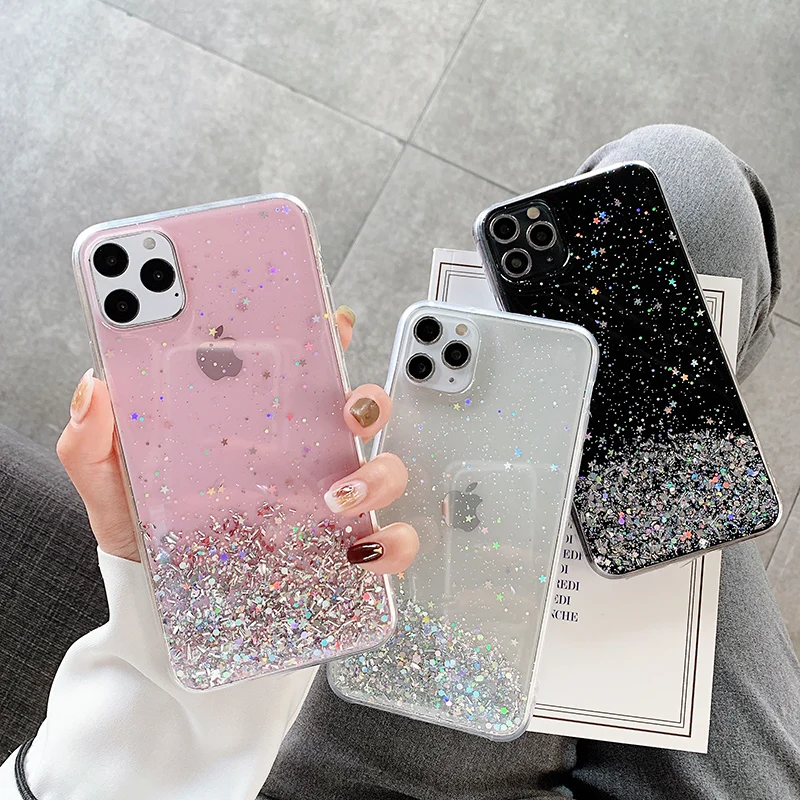 Gimfun Luxury Glitter Stars Drop Glue Sequin Phone Case for iPhone 12 Mini 11 Pro XR Xs Max 7 8plus Transparent Soft Shell Cover
Gimfun Luxury Glitter Stars Drop Glue Sequin Phone Case for iPhone 12 Mini 11 Pro XR Xs Max 7 8plus Transparent Soft Shell Cover